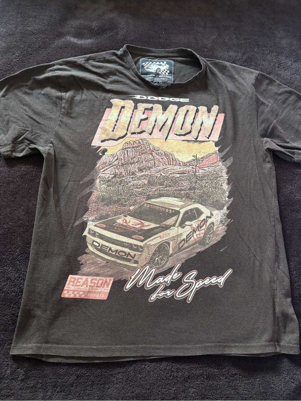 Dodge x Reason Supply Dodge Demon Made For Speed Ltd Ed collab XL